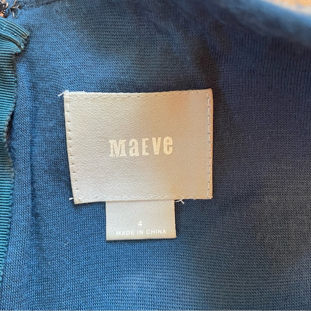 Maeve Gray Embroidered Sleeveless Mini Dress with Pink & Blue Accents - Picture 4 of 10